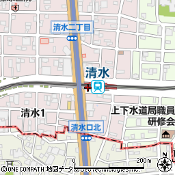 清水駅南公衆トイレ周辺の地図