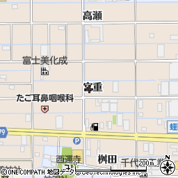 愛知県津島市蛭間町宮重周辺の地図