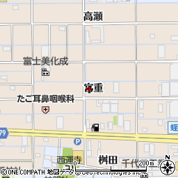 愛知県津島市蛭間町（宮重）周辺の地図