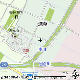 滋賀県愛知郡愛荘町深草周辺の地図