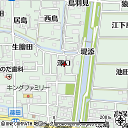 愛知県あま市篠田澤口周辺の地図