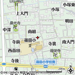 愛知県あま市篠田十王堂周辺の地図