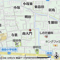 愛知県あま市篠田南大門30-14周辺の地図