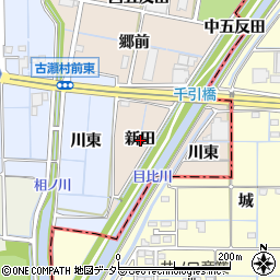 愛知県愛西市千引町（新田）周辺の地図