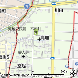 愛知県愛西市見越町周辺の地図
