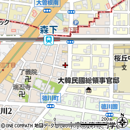刀剣徳川周辺の地図