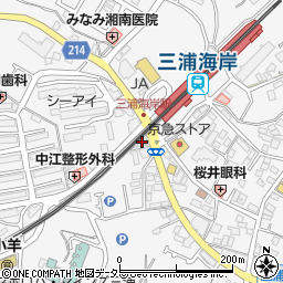 湘南信用金庫三浦海岸支店周辺の地図