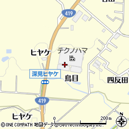 愛知県豊田市深見町鳥目周辺の地図