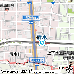 ローソン名鉄清水駅前店周辺の地図