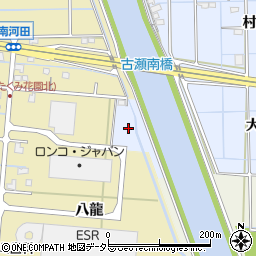 愛知県愛西市古瀬町江向周辺の地図