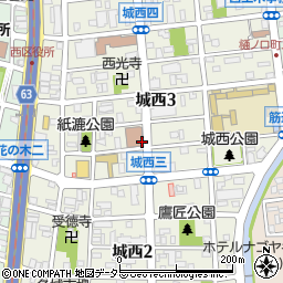愛知県名古屋市西区城西周辺の地図