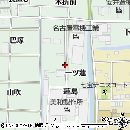 愛知県あま市篠田一ツ蓮周辺の地図