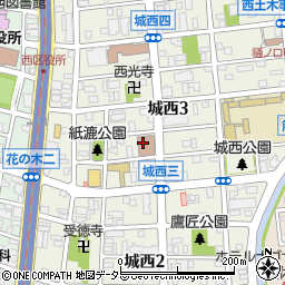 名古屋市役所上下水道局　西サービスステーション周辺の地図