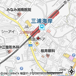 株式会社加藤不動産三浦海岸駅前店周辺の地図