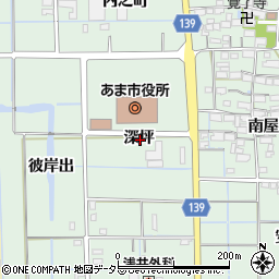 愛知県あま市七宝町沖之島深坪周辺の地図