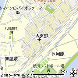 愛知県清須市土器野（内宮野）周辺の地図