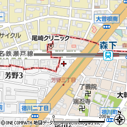 芳野3丁目駐車場周辺の地図