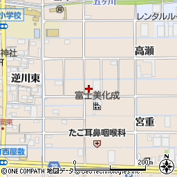 愛知県津島市蛭間町周辺の地図
