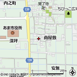 愛知県あま市七宝町沖之島南屋敷17周辺の地図