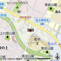 愛知県長久手市池田周辺の地図