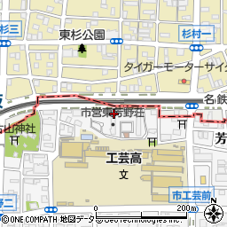 市営東芳野荘周辺の地図