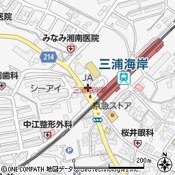 三崎警察署三浦海岸駅前交番周辺の地図