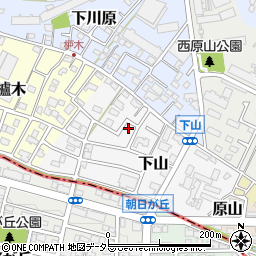 愛知県長久手市下山周辺の地図
