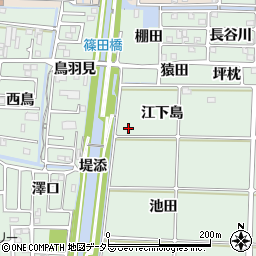 愛知県あま市篠田（江下島）周辺の地図