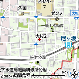愛知県名古屋市北区大杉周辺の地図