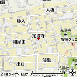愛知県あま市中萱津（定段寺）周辺の地図