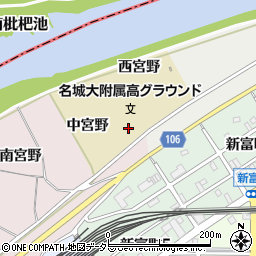 愛知県名古屋市中村区日比津町東宮野周辺の地図