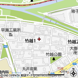 愛知県名古屋市千種区竹越周辺の地図