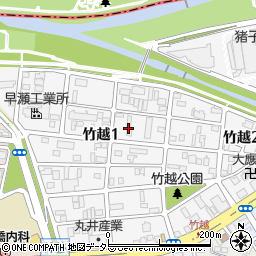 愛知県名古屋市千種区竹越周辺の地図