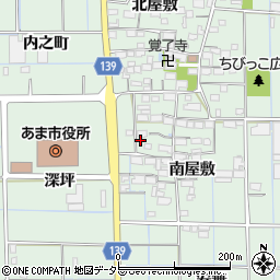 愛知県あま市七宝町沖之島南屋敷8周辺の地図