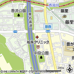 愛知県名古屋市名東区豊が丘105周辺の地図