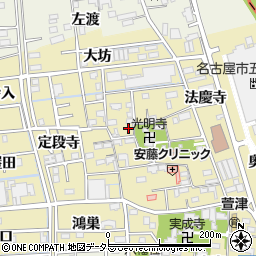 愛知県あま市中萱津道場周辺の地図
