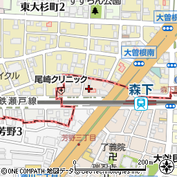 愛知県名古屋市東区大曽根周辺の地図