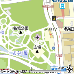 名古屋市役所緑政土木局　名城公園フラワープラザ周辺の地図