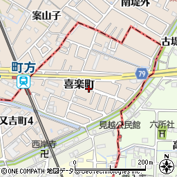 愛知県津島市喜楽町周辺の地図