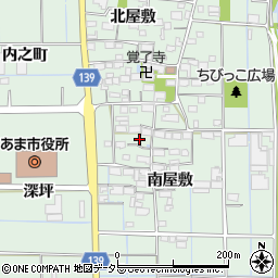 愛知県あま市七宝町沖之島南屋敷2周辺の地図