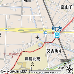 愛知県愛西市町方町十二城148周辺の地図