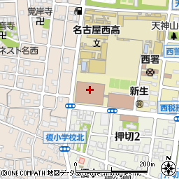 名古屋西郵便局　荷物集荷周辺の地図