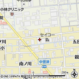 愛知県あま市中萱津九反所周辺の地図
