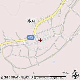 京都府南丹市日吉町上胡麻木戸ノ下周辺の地図