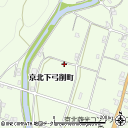 京都府京都市右京区京北下弓削町周辺の地図