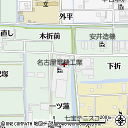 愛知県あま市篠田面徳周辺の地図