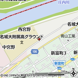 愛知県名古屋市中村区枇杷島町宮野周辺の地図