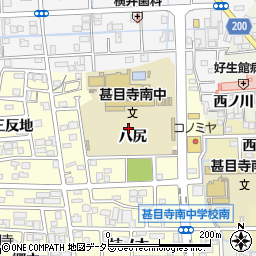 愛知県あま市本郷八尻周辺の地図