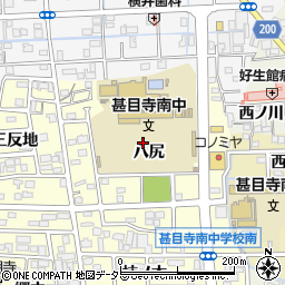 愛知県あま市本郷（八尻）周辺の地図
