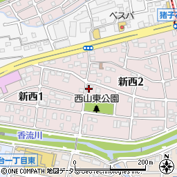 愛知県名古屋市千種区新西周辺の地図